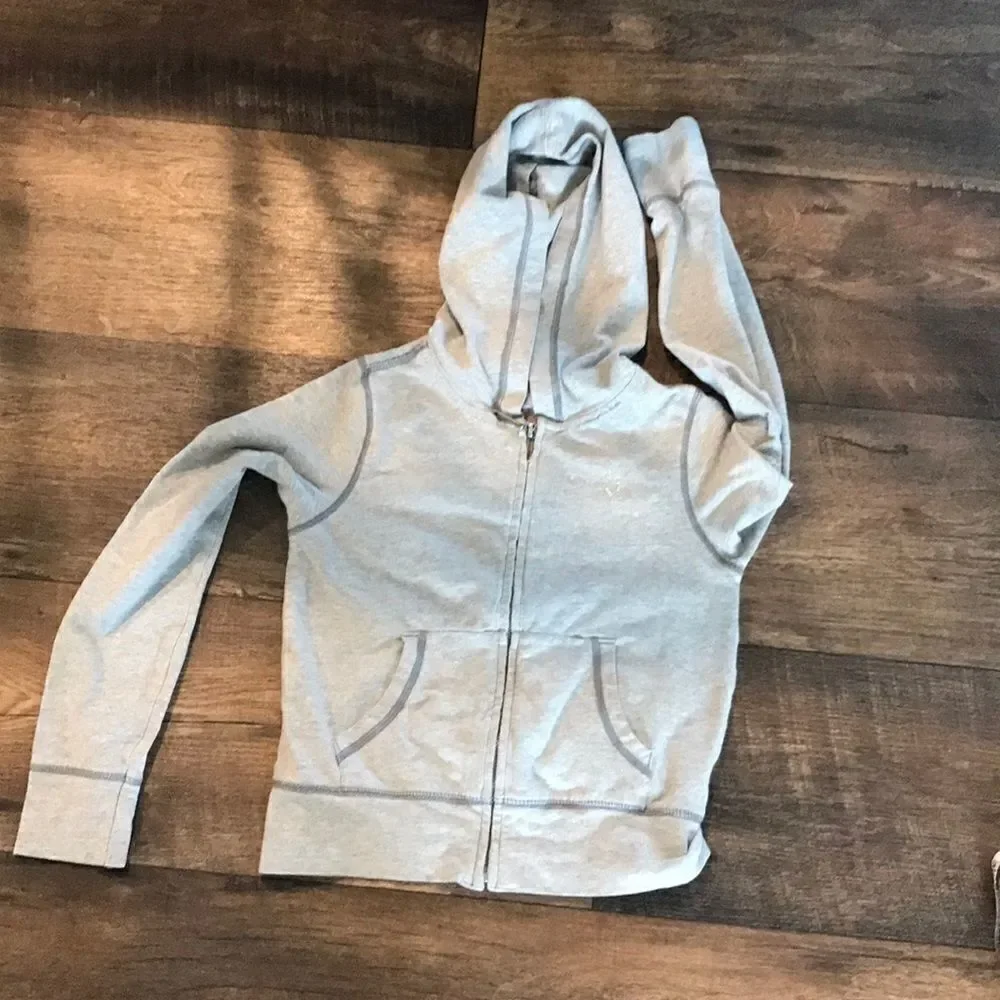 Gap Gray Girls Zipper Hoodie Size M 8 Long Sleeve